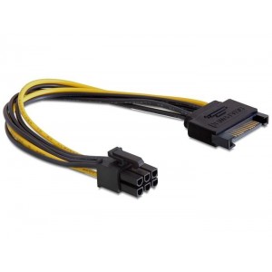  Cablu de alimentare SATA 15pin la PCIEx 6pin, lungime 20cm, HOPE R 